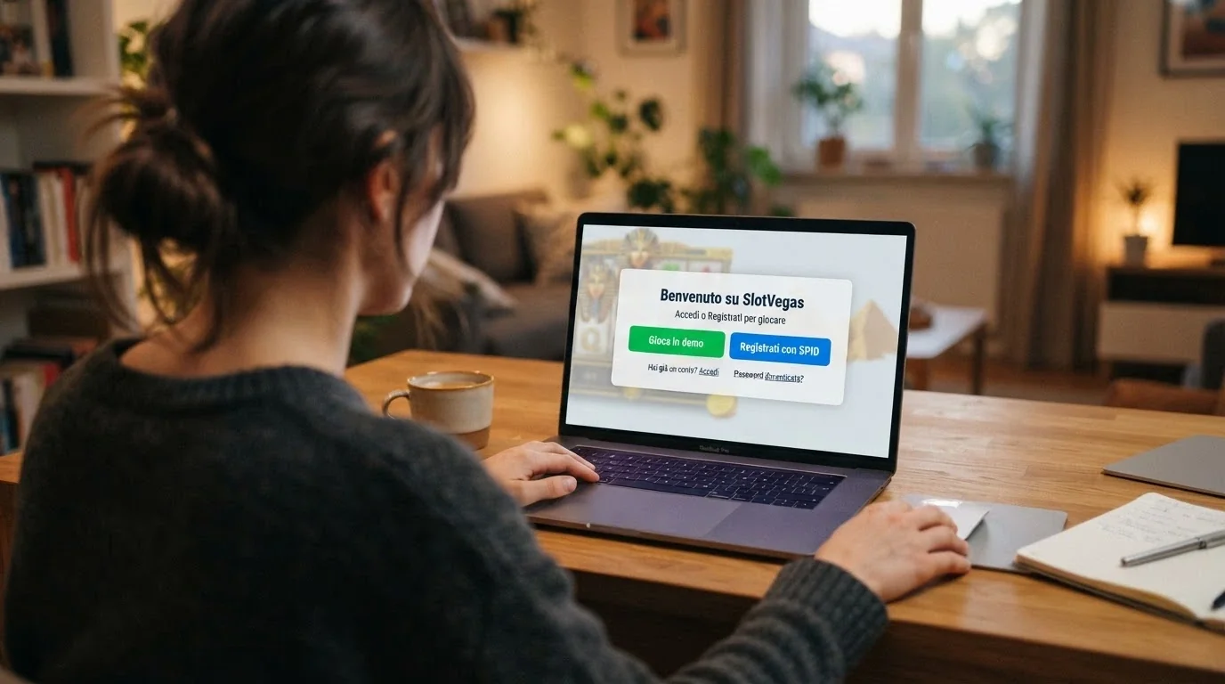 La schermata di accesso a un casinò ADM con le opzioni «Gioca in demo» e «Registrati con SPID» affiancate