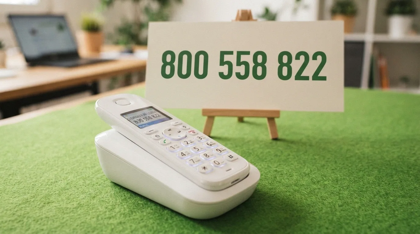 Una cornetta telefonica bianca su sfondo verde con il numero 800 558 822 in evidenza e il logo dell'Istituto Superiore di Sanità