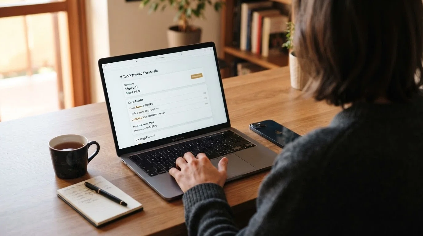 Un account manager al telefono con lo schermo di un casinò online aperto sul desktop