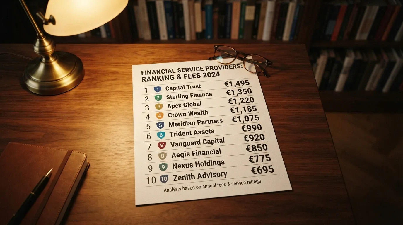 Una classifica stilizzata con dieci caselle, ciascuna con il nome di un operatore, la bandiera della licenza e l'importo del bonus di benvenuto in evidenza