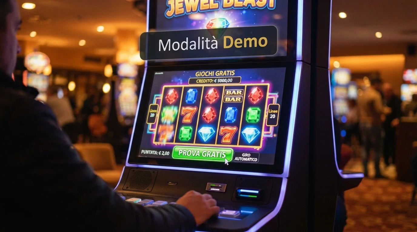 Un'interfaccia di slot machine in modalità demo con la scritta «fun mode» e il logo SPID accanto