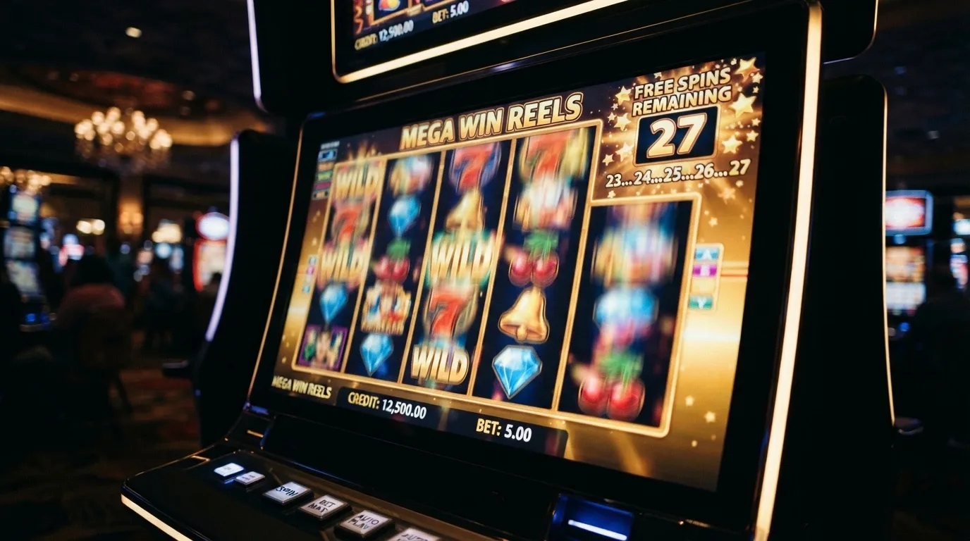 Una slot machine online con il contatore dei free spin attivo e il simbolo «+400%» nell'angolo