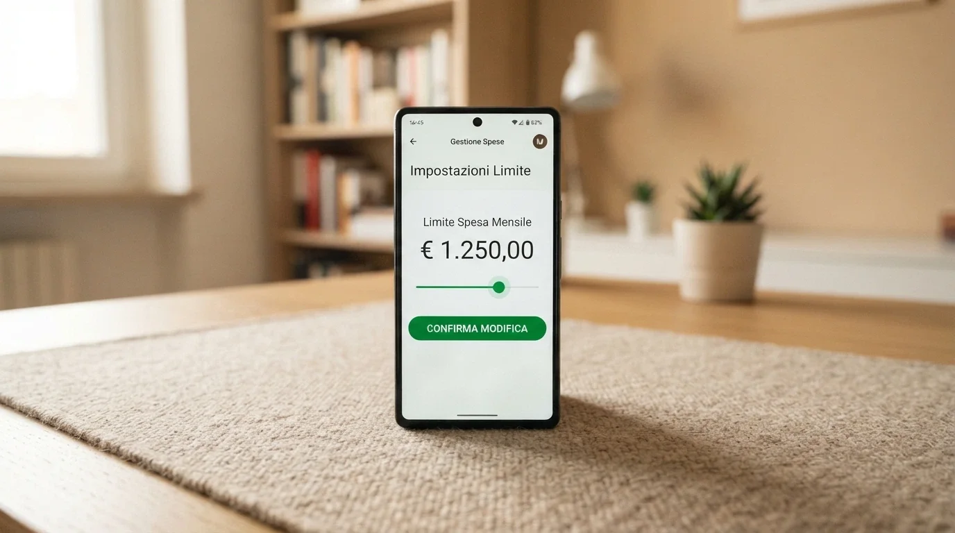 Interfaccia di impostazione limiti di deposito nell'area personale di un conto gioco