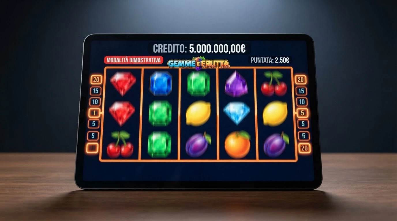Una slot machine online con rulli in movimento, contatore dei crediti virtuali in alto e la dicitura «Demo Mode» ben visibile sullo schermo